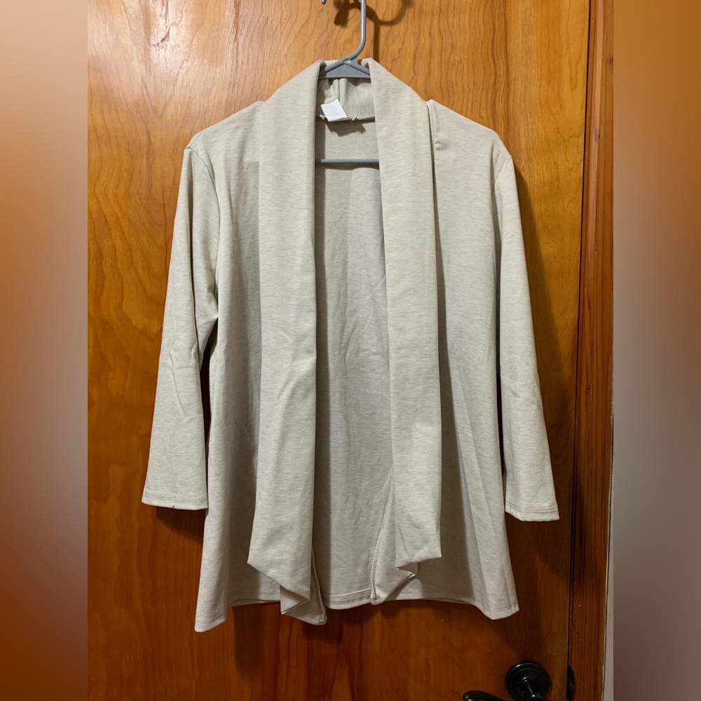 ZigZagStripe Tan Blazer - Large